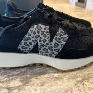Brand New - New Balance Women's Black and Gray Leopard Sneakers